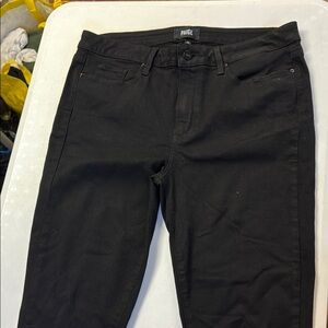 PAIGE Jet Black Denim Jeans- worn once